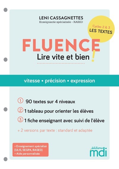 Carte Fluence - 100 textes pour lire vite et bien ! collegium