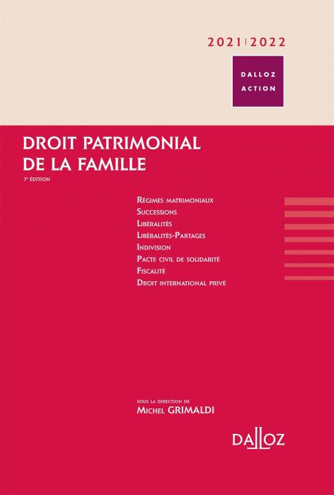 Kniha Droit patrimonial de la famille 2021/2022. 7e éd. Frédéric Bicheron