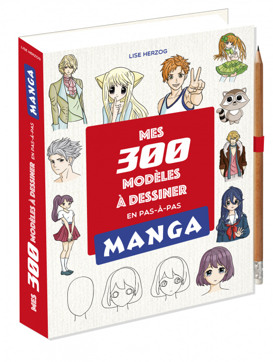 Carte Mes 300 modèles mangas à dessiner en pas à pas 