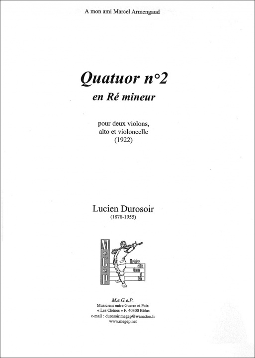 Knjiga Quatuor n° 2 Durosoir