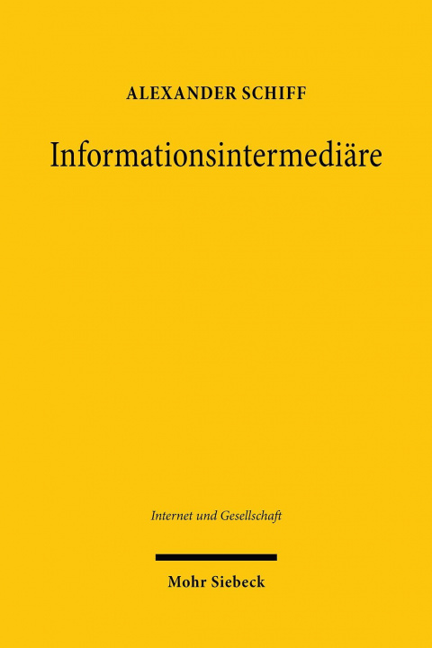 Knjiga Informationsintermediare Alexander Schiff