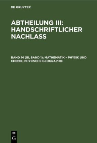Kniha Mathematik - Physik Und Chemie, Physische Geographie 