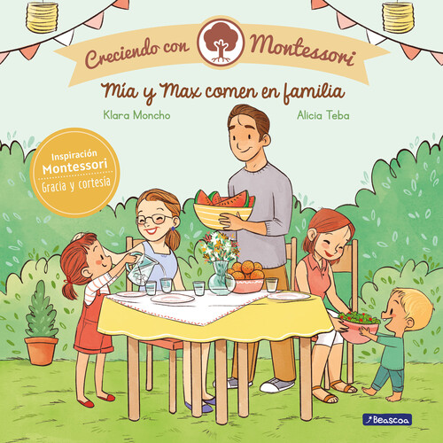 Kniha Mía y Max comen en familia (Creciendo con Montessori) KLARA MONCHO