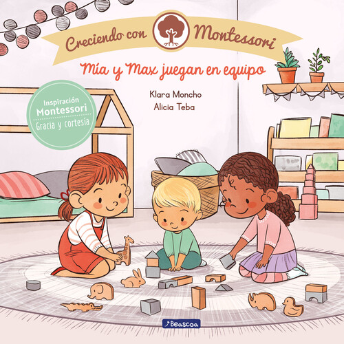 Carte Mía y Max juegan en equipo (Creciendo con Montessori) KLARA MONCHO