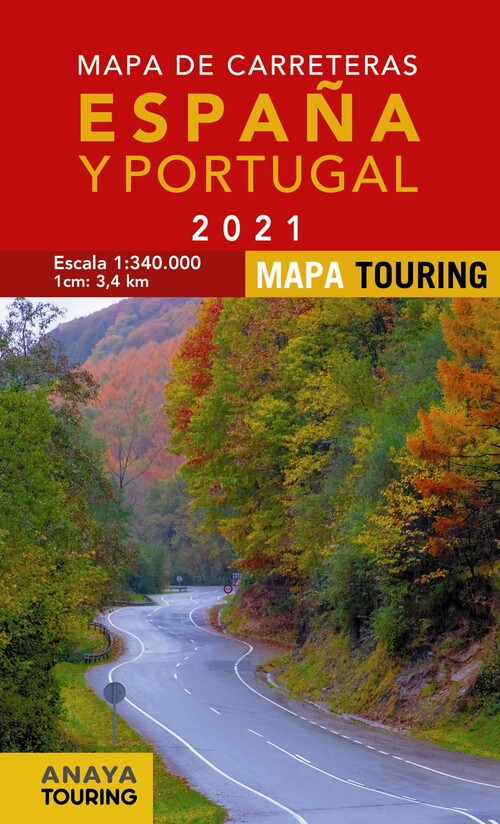 Carte Mapa de Carreteras de España y Portugal 1:340.000, 2021 ANAYA TOURING