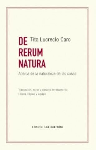Carte De rerum natura TITO LUCRECIO