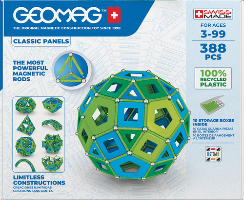 Gra/Zabawka Stavebnice Geomag Classic Panels Masterbox Cold 388 pcs 
