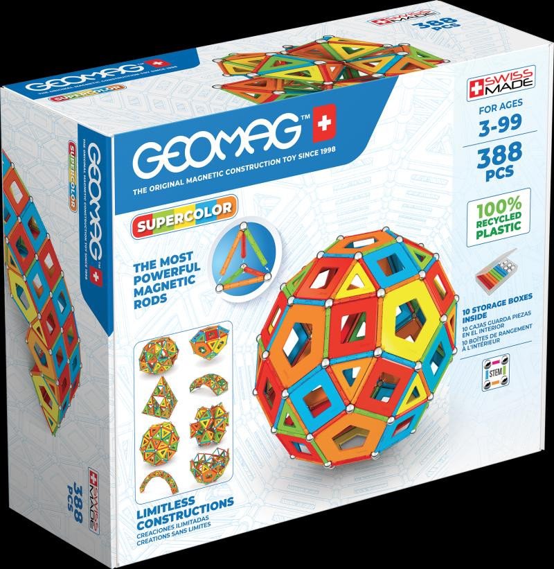 Gra/Zabawka Geomag Supercolor - Masterbox 388 dílků 