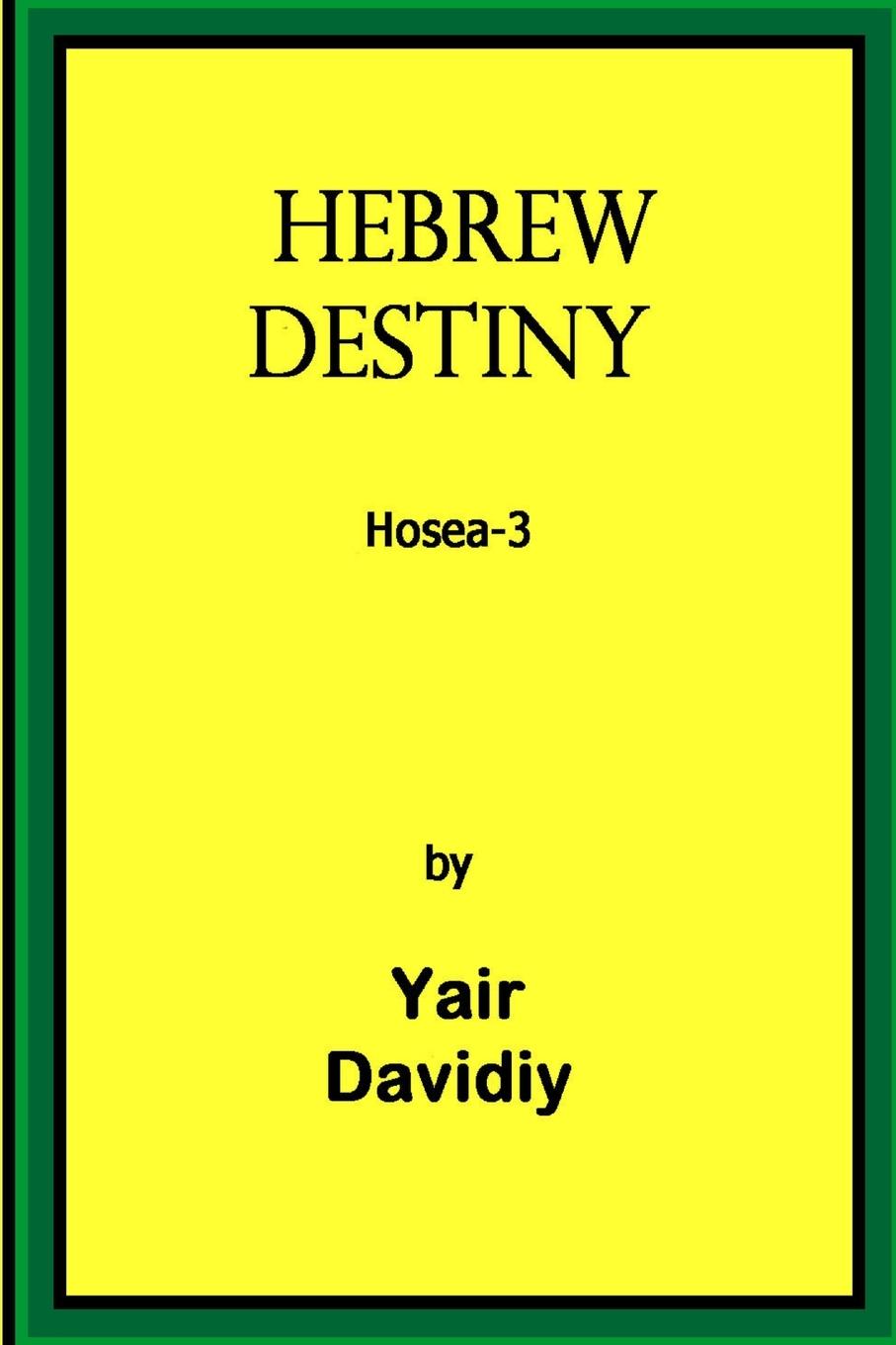 Libro Hebrew Destiny Yair Davidiy