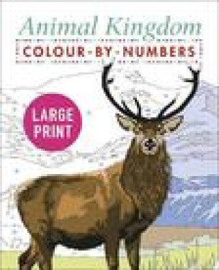 Книга Large Print Animal Kingdom Colour-by-Numbers David Woodroffe