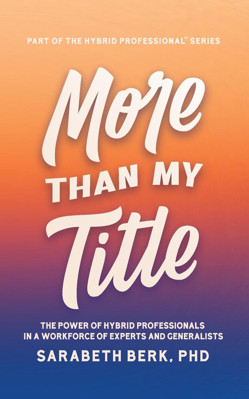Knjiga More Than My Title Sarabeth Berk