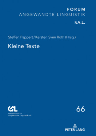 Knjiga Kleine Texte Gesell Für Angewandte Linguistik E V