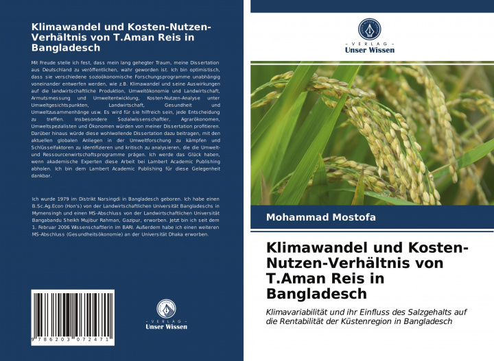 Książka Klimawandel und Kosten-Nutzen-Verhaltnis von T.Aman Reis in Bangladesch MOHAMMAD MOSTOFA