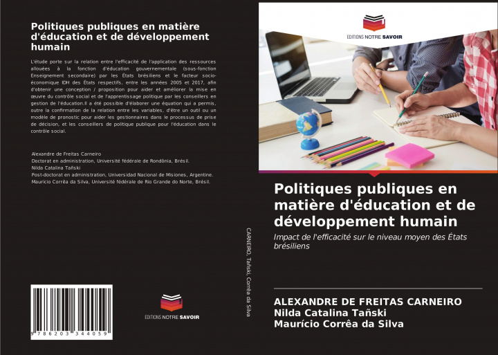 Könyv Politiques publiques en matiere d'education et de developpement humain ALEXANDRE CARNEIRO