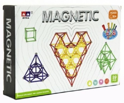 Játék Magnetická stavebnice 99 ks v krabici 