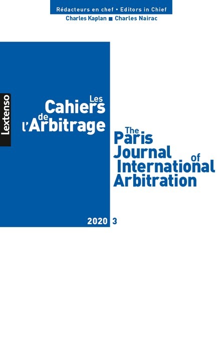 Knjiga Les Cahiers de l'Arbitrage N°3-2020 collegium