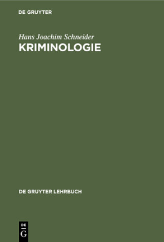 Knjiga Kriminologie Hans Joachim Schneider