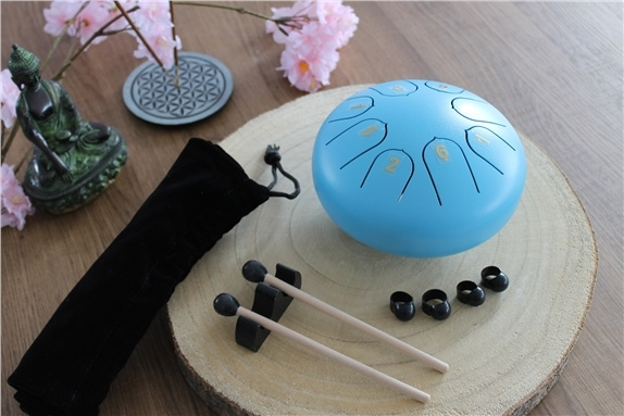 Knjiga Mini Tongue Drum Bleu Diamètre 15 cm 