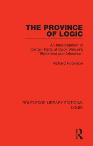 Knjiga Province of Logic Richard Robinson