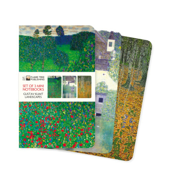 Naptár/Határidőnapló Klimt Landscapes Set of 3 Mini Notebooks 