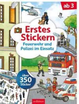 Carte Erstes Stickern - Feuerwehr und Polizei im Einsatz 