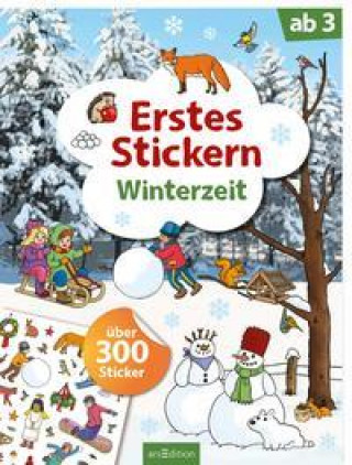 Könyv Erstes Stickern - Winterzeit 