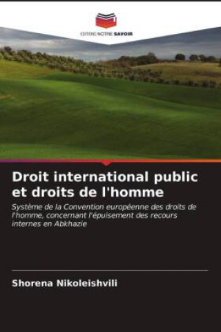 Knjiga Droit international public et droits de l'homme SHORE NIKOLEISHVILI