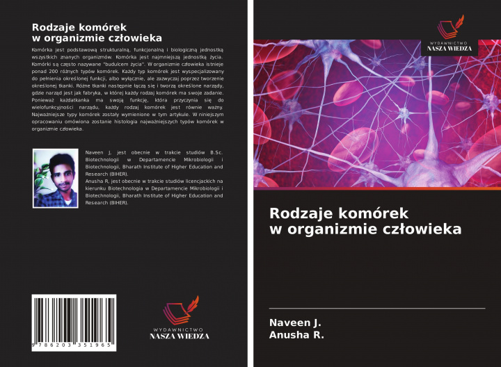 Könyv Rodzaje komorek w organizmie czlowieka J. NAVEEN J.