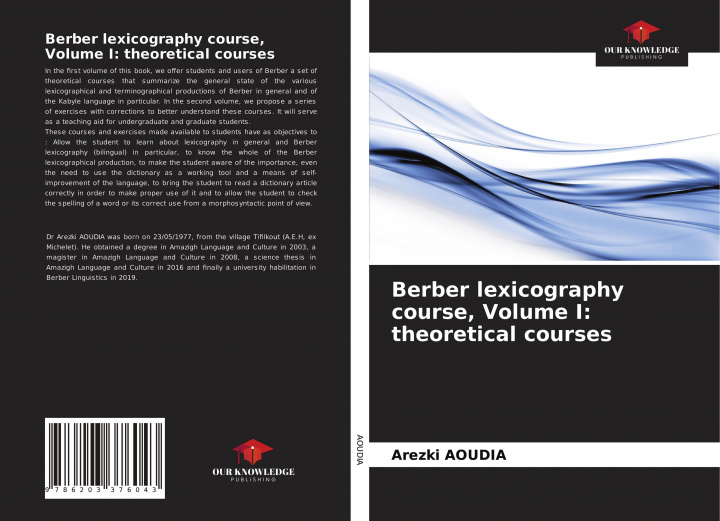 Carte Berber lexicography course, Volume I AREZKI AOUDIA