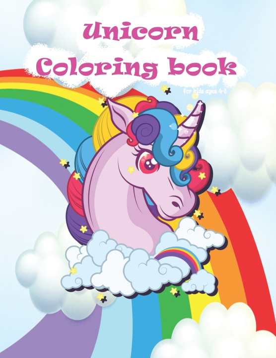 Knjiga unicorn coloring book for kids ages 4-8 black ellen black