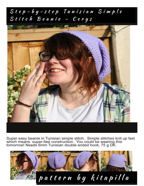 Book Step-by-Step Tunisian Simple Stitch Beanie - Cerys Thomas Kit Thomas