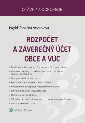 Könyv Rozpočet a záverečný účet obce a VÚC Ingrid Konečná Veverková