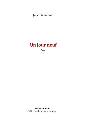 Knjiga Un jour neuf Marcland