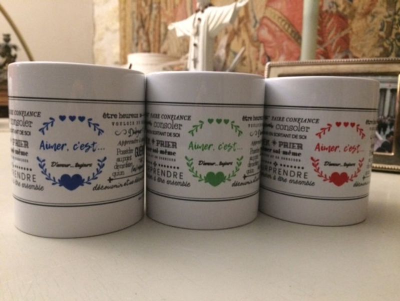 Libro Mug Rétro Bleu Editeur