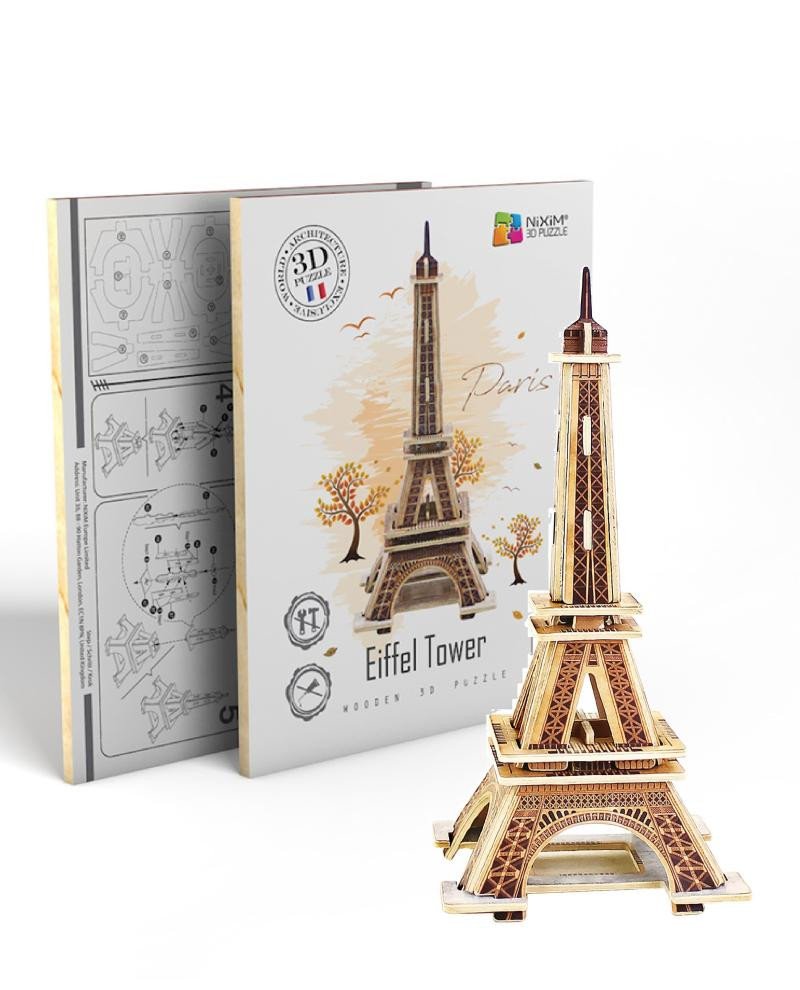 Játék NiXiM Dřevěné 3D puzzle - Eiffelova věž 