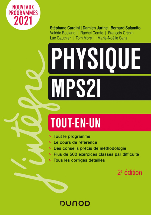 Kniha Physique tout-en-un MPSI MP2I 2021 Stéphane Cardini