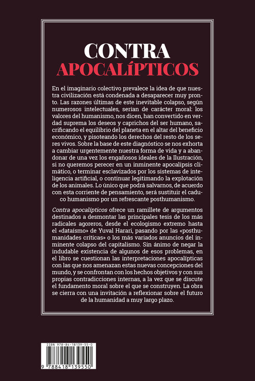 Книга Contra apocalípticos JESUS ZAMORA BONILLA