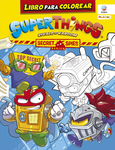 Carte Libro para colorear Superthings Secret Spies Series - España EDIBA EUROPA EON