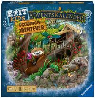 Game/Toy Ravensburger 18957 - EXIT Adventskalender kids - Dschungel-Abenteuer - 24 Rätsel für EXIT-Begeisterte ab 6 Jahren 