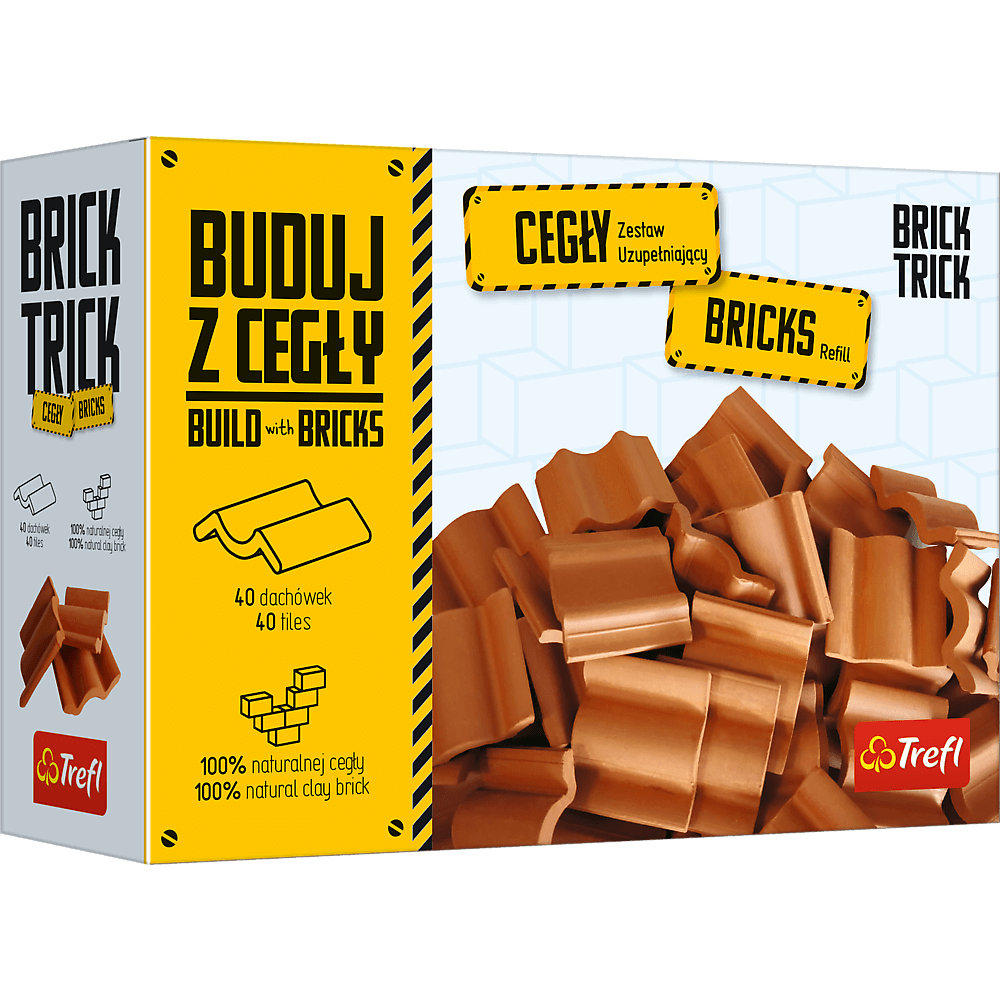 Igra/Igračka Brick Trick Buduj z cegły Refil cegły dachówki 40 elementów MULTI 61036 
