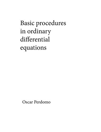 Knjiga Basic procedures in ordinary differential equations OSCAR PERDOMO
