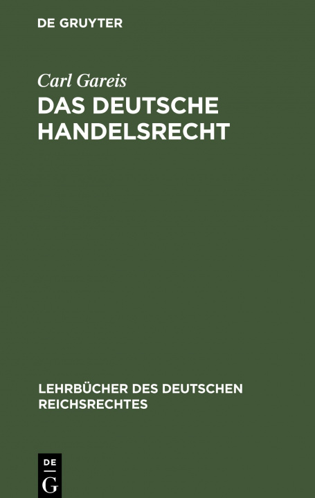 Carte Das Deutsche Handelsrecht 