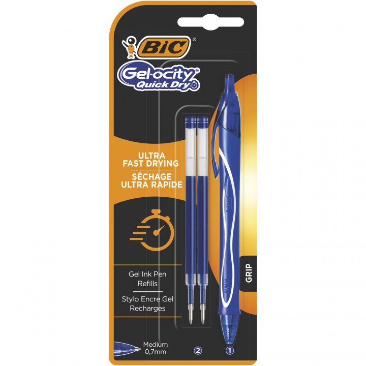 Carte Długopis żelowy Gel-ocity Quick Dry BIC niebieski blister 1+2szt 