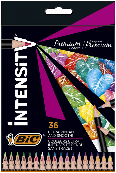 Kniha Kredki ołówkowe Intensity Premium BIC 36 kolorów 
