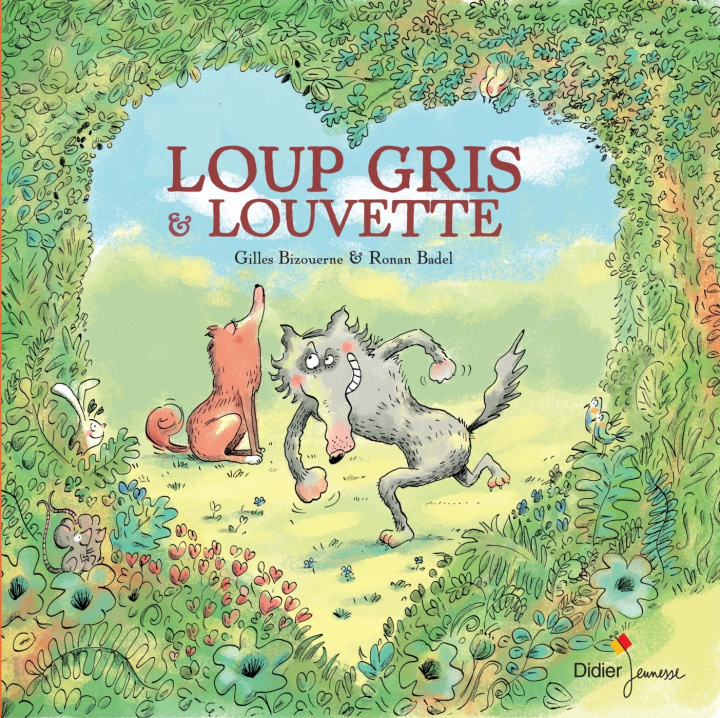 Carte Loup gris et Louvette Gilles Bizouerne
