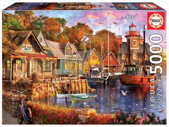 Game/Toy Educa - Abends am Hafen 5000 Teile Puzzle 