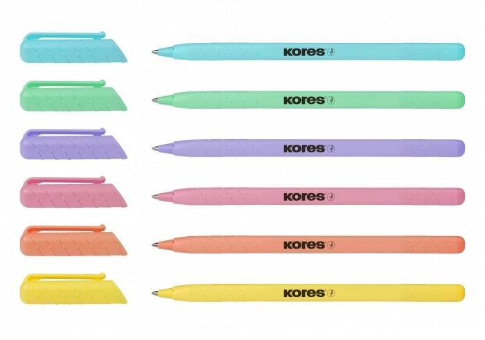 Papírenské zboží Kores Pen K0 Kuličkové pero - pastelové barvy , mix barev 