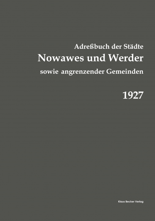 Könyv Adressbuch Nowawes und Werder ... 1927 