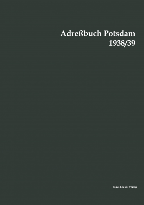 Carte Adressbuch Potsdam 1938/39 