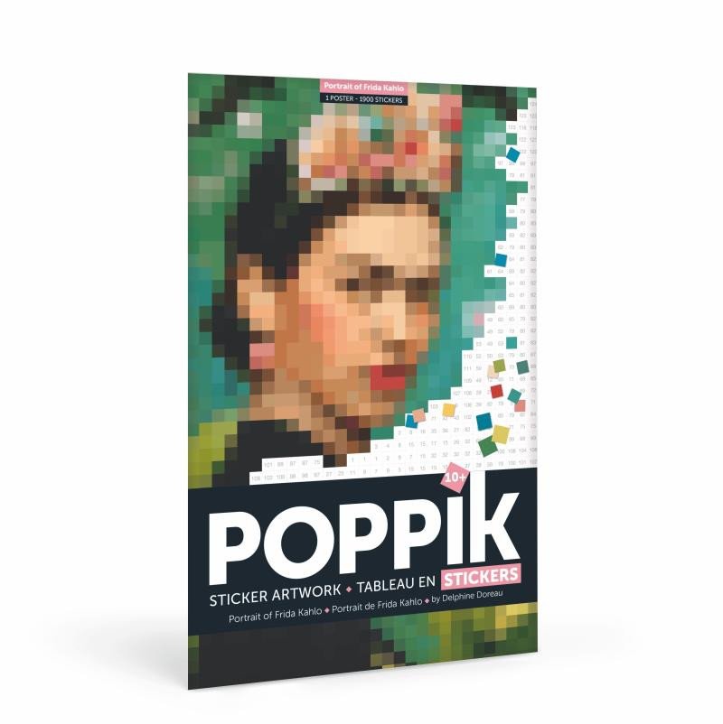 Articole de papetărie Poppik Samolepkový plakát - FRIDA KAHLO (Portrét) 